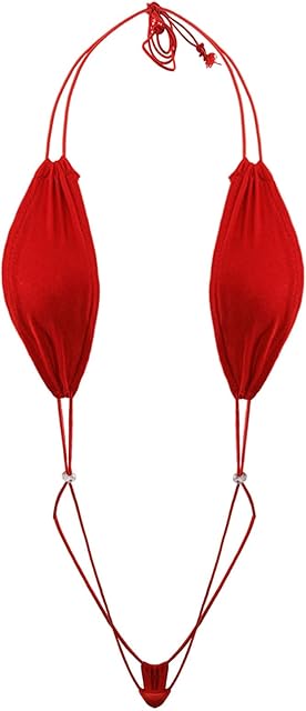 Women's Sexy G String Slingshot Bikini Micro Bikini Thongs Halter Lingerie Swimsuit Extreme Slingshot Sexy Slutty