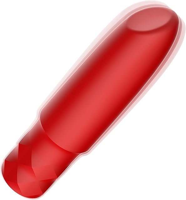 FST Mini Lipstick Bullet Vibrator 10 Vibration Modes Silicone Small Vibrator Waterproof Rechargeable Nipple Clitorals Stimulator Adult Female Sex Toys (Red)