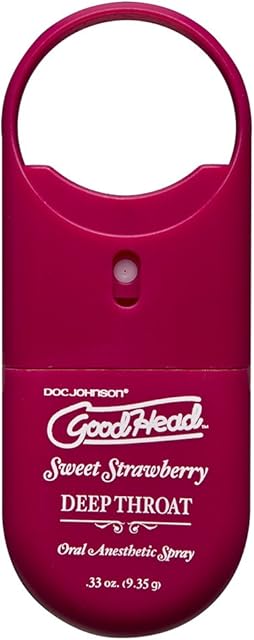 Doc Johnson Goodhead to Go Deep Throat Spray, Sweet Strawberry