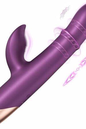 G Spot Vibrator Dildo for Women - Thrusting Vibrator Clitoral Stimulator Sex Toys 7 Vibration & 7 Tapping & 10 Beads Ring Sliding Modes Rabbit Vibrators Adult Sex Toy for Women and Couple Sex Machine
