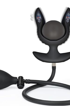 Inflatable Expand Anal Plug, Remote Control Expandable Anal Vibrator with 10 Vibration Modes G spot Stimulator Prostate Massager