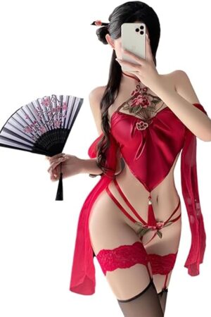 Women's Sexy Lace Suspended Sleeping Dress Chinese Dancer Dress Underwear