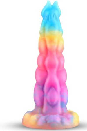8 Inch Realistic Dildo, Fantasy Monster Knot Dildo, Large Anal Dildo with Powerful Suction Cups for G-Spot Stimulation and Prostate Orgasm, Lesbian and Gay Sex Adult Toys, Liquid Silicone Wolf Sex Toy