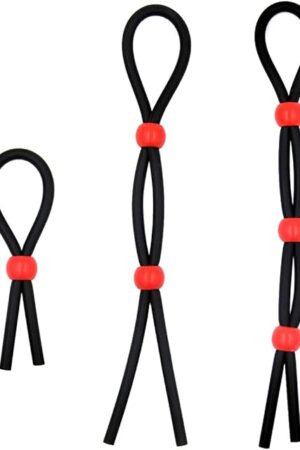 Adjustable Cock Ring Set Love Rings Basic Penis Ring Sex Toys,3 pcs Rope Ring,Silicone Delay Resistance Penis Exercise Ring/Sports Ring,Adult Sex & Games Ring Penis Cock Ring for Man or Couples