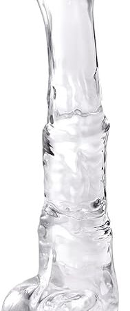 13.4 Inch Big Horse Dildo, Realistic Huge Thick G spot Dildos with Strong Suction Cup, Flexible Anal Sex Toys for Women Men Gay Couple (Clear L)