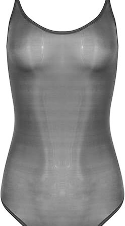 Women's One Piece Swimsuits Lingerie Bodysuits Spaghetti Straps Sheer Teddy Leotards