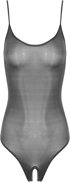 Women's One Piece Swimsuits Lingerie Bodysuits Spaghetti Straps Sheer Teddy Leotards