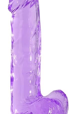 7inch Dildo Realistic Jelly Dong for Beginners with Strong Suction Cup Base for Vaginal G-spot and Anal Play
