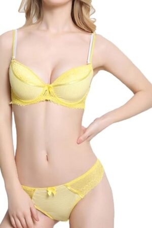 Women Lace Extreme Push Bra Lingerie Set Panties Briefs Ladies Underwear Padded
