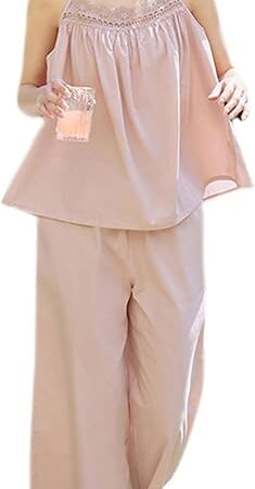 Womens Pajamas Set Cami Top and Pants Set Sexy Lingerie Pjs Nightwear Lounge Set Sleepwear
