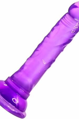 7 Inch Lifelike Dildos with Suction Cup, Womens Sex Toys, Beginner Vaginal & Anal Sex Toy, Lifelike Silicone Penis, Soft, Waterproof Material, 1.4 in Diameter, Strap On Harness Compatible (Purple)