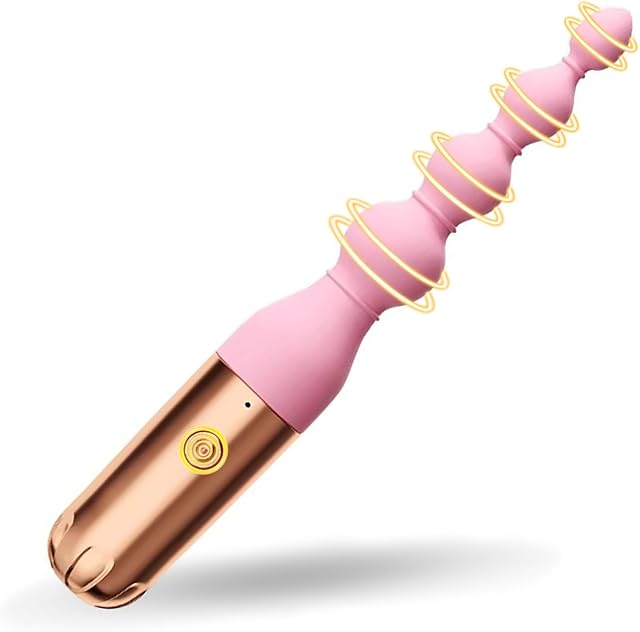 Anal Beads Vibrating Butt Plug Anal Sex Toy with 10 Vibration Modes Soft Anal Vibrator Anal Plug Prostate Massager for Men and Women Couple Adult