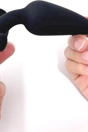 Anal Plug Toy Butt Plug Anal Trainer Set Silicone Anal Beads Plug Kit Trainer Triple Set & 8 cm, Butt-Plug Black - Erotic Adult Toys (Small)