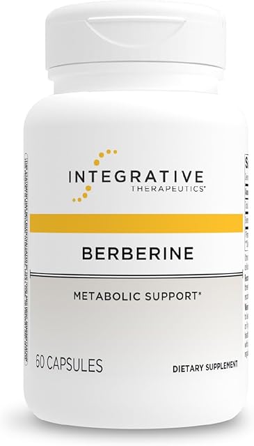 Integrative Therapeutics Berberine - Supplement for Cellular Energy Metabolism & Metabolic Support* - Dairy-Free & Gluten-Free - 60 Capsules (60 Servings)