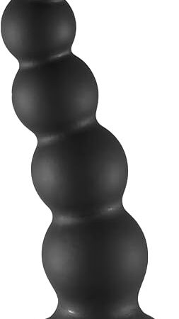 6.7 Inch Anal Butt Plug Trainer, Liquid Silicone Anal Beads with Strong Suction Cup for Hands-Free Play, Anus Dilator Prostate Massager with 5 Balls, Adult Sex Toys for Beginners Women Men