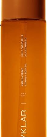 Vitamin C Body Oil for Women and Men Moisturizing Vanilla Verve Scented Body Serum for Glowing Skin Nourishing, Hydrating After-Shower and Bath Skin Care Moisturizer, 42 Fl Oz