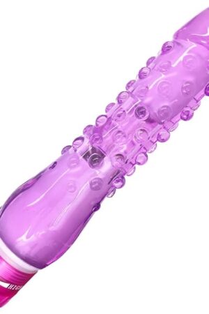 Erotic Bumpy Vibrator - Purple Waterproof Vibrations for Women- Multi-Speed Dial - Female Erotic Bedroom Novelty Aid
