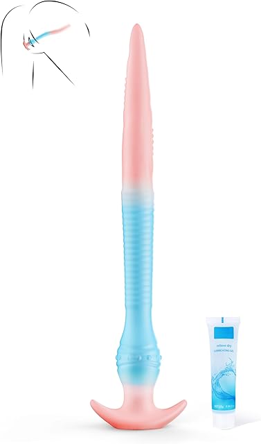 Anal Toys Long Dildo,114 inch Fantasy Dildos for Prostate Massager & Anal Training,Luminous Monster Dildos with Knot, Silicone Thin Dildo Adult Sex Toys & Games for Women Men Beginner