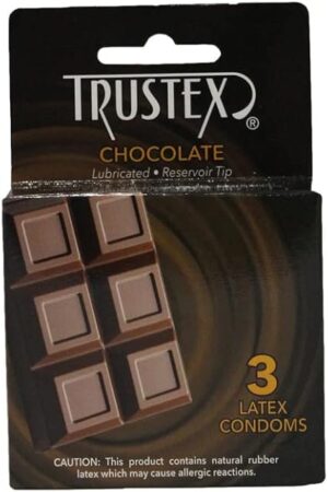 Chocolate Flavored Lubricated Condoms - 3 Pack - Trustex