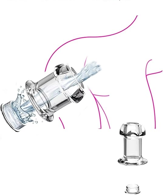 Hollow Anal Plug Buttplug Adult Sex Toys for Couples,Transparent But Plug Anal Trainer, Small Butt Plug Anal Toys Vaginal Dialators with Cover, Tunnel Plug Female Male Anal Sex Toys for Men Women