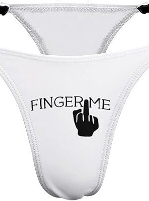 Black Cock Slut Wife Sexy T Back Thongs for Women, Low Rise G-String Underwear