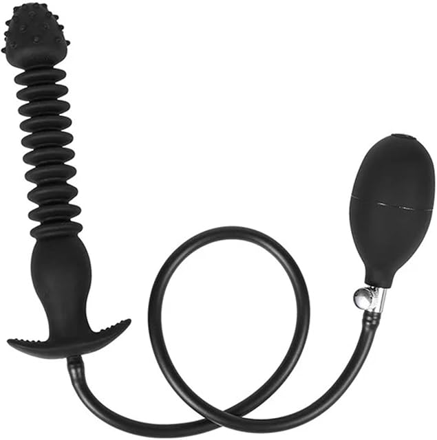 BDSM Vibrator Inflatable Steel Ball Huge Butt Plug Anal Plug Vagina Anus Expansion Prostate Massager Sex Toys for Woman Men Gay (Color : Retractable analplug)