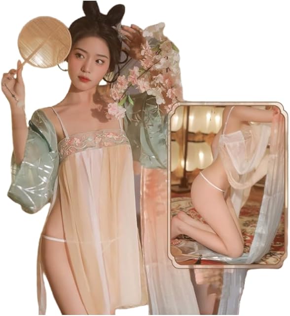 Asian Chinese Geisha Cosplay Women's Han Chinese Clothing Embroidery Babydoll Chemise