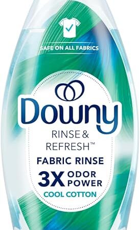 Downy Rinse & Refresh Laundry Odor Remover And Fabric Softener, Cool Cotton, 48 Fl Oz, HE Compatible Laundry Sanitizer, Safe On All Fabrics, Downy Fabric Softener, Liquid Fabric Softener
