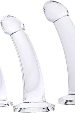 Anal Butt Plug Trainer Kit, Anal Training Set, 3 Sizes Simple Dildos Set with Strong Suction Cup Base Anal Prostate Vaginal G-Spot Sex Toy for Beginners to Advanced Users