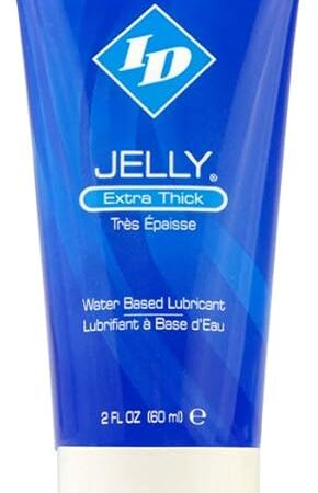 Water Based Personal Lubricant Gel, Made in USA by ID Lubricants for a Thicker Lube That Stays Where You Put It, for Men and Women, Ultra Gel Premium Jelly, Travel Tube, 2 Fl Oz