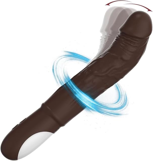 Vibrator Adult Sex Toys for Women Waterproof & Rechargeable Realistic Silicone Dildo Vibrator with 3 Thrusting & 10 Vibrating Modes Rabbit Vibrators Adult Sex Toy for Women and Couple