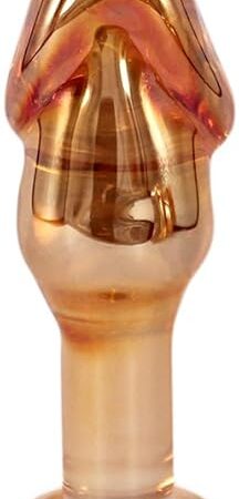 Glass Pleasure Penis Wand Dildo, Anal Sex Toy Butt Plugs (S)
