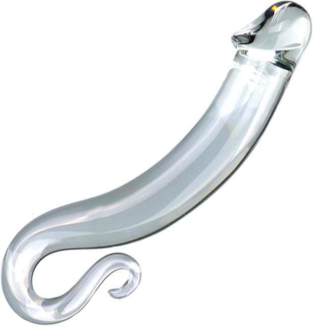 Crystal Glass Pleasure Wand Dildo Penis,Glass Dildo Anal Butt Plug Crystal Glass Dildo Anal Plugs with Pellets Prostate Massager Anal Beads Crystal Dildo Anal Sex Toy for Men Women