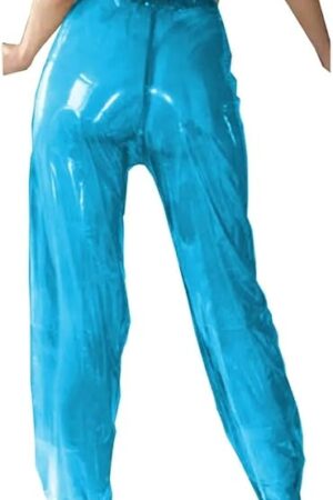 Exotic Loose Fetish Plasitc Clear PVC Trousers Women's Men's Party Shows See Through Long Pants Sexy Clubwear Sheer Bloomers