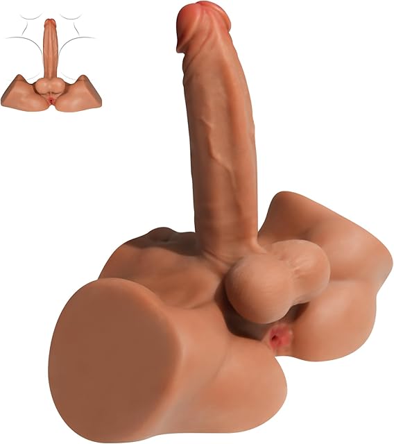 46LB Male Sex Doll with Realistic Dildo, Adult Torso Sex Dolls Huge Dildo  for Female Masturbation,