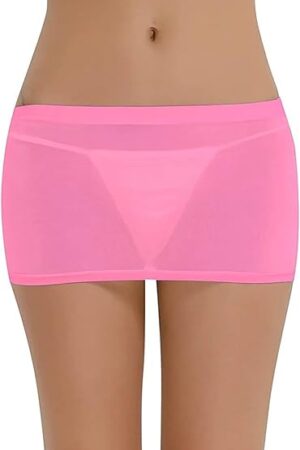 Women's Sexy See Through Sheer Micro Mini Thight Skirt