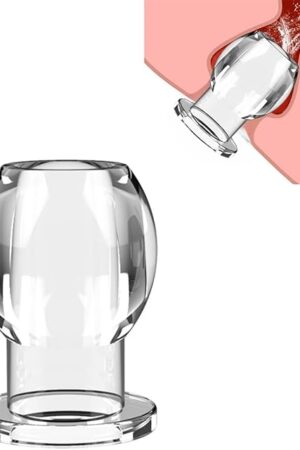 Hollow Anal Plug Clear Anal Dilator Women Sex Toys,Butt Dilator Tunnel Anal Speculum Washer Douche Enema Adult Sex Toys for Couples Adult Pleasure