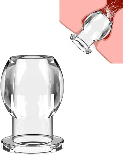 Hollow Anal Plug Clear Anal Dilator Women Sex Toys,Butt Dilator Tunnel Anal Speculum Washer Douche Enema Adult Sex Toys for Couples Adult Pleasure