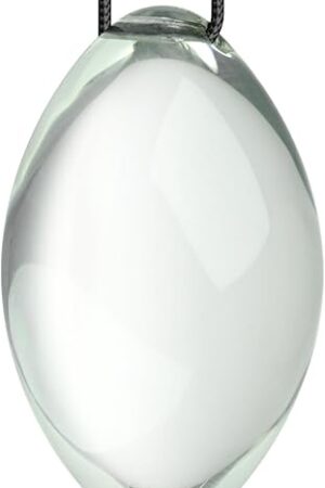 Glass Anal Plugs with Drawstring Egg-Shaped Crystal Butt Plug Prostate Massager for Women Men Couple Sex Factory (L)