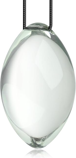 Glass Anal Plugs with Drawstring Egg-Shaped Crystal Butt Plug Prostate Massager for Women Men Couple Sex Factory (L)