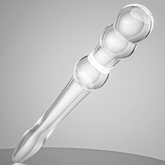 Glass Dildo G-spot Wand Butt Plug Anal Beads Double Ended Dildo P-spot Stimulator Fetish Prostate Massager Masturbation Sex Toy for Women Men TJIJP