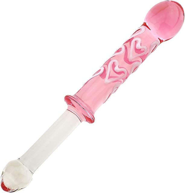Double-Ended Crystal Dildos Glass Pleasure Wand Anal Plug - Pink Style Series (Style B)