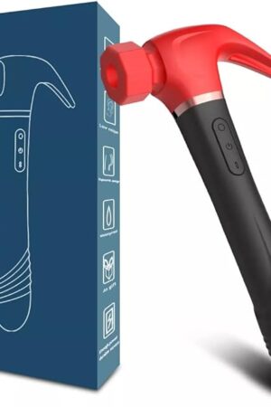 Generic Female Masturbation Vibrating Sucking Tapping Telescopic Hammer Vibrator Rapid Orgasm G-spot Clit Massager Sex Toys for Women, Black Red