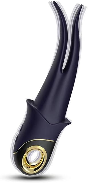 Fluttering Clitoris G spot Vibrator with 2 Flexible Tips, Women Couples Adult Sex Toys, Vibrating Female Sex Toy Clitoral Vibrator Nipple Stimulator for Woman Her Pleasure, Dildo Vibrators Sex Games