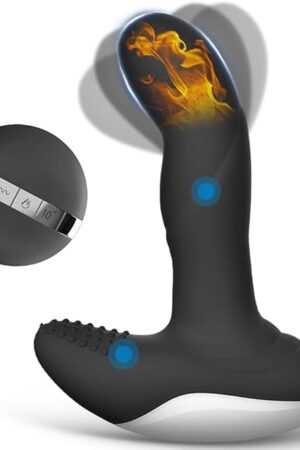 Wiggle Motion Prostate Massager Anal Plug, Aumood Vibrating Male Anal Sex Toys for Men Women Couples Adult Sex Pleasure, Remote Control Anal Toy Vibrator Stimulator Butt Plug for P spot & G spot Play