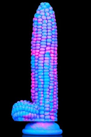 3 Colors of 8in Corn Dildo Realistic Dildo with Textures G Spot Dildo Adult Sex Toy for Women Couples,Blue
