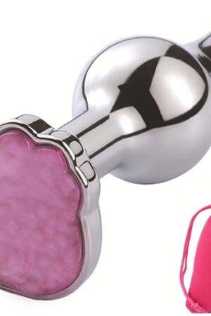 Butt Plush Plug Sex Heart Bell Anales Toy Plug Anal Butt Plug Sex Heart Metal Bell Anal Butt Plug for Sex Heart Shape Crystal Butt Plug with Traction Bag