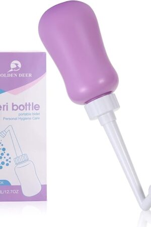 GOLDEN DEER Peri Bottle for Postpartum Care for Perineal Recovery and Cleansing After Birth 127 OZ Color: Purple