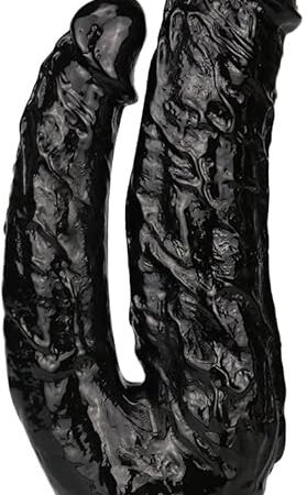 8 Inch Double Ended Dildo, Realistic Dildo with Strong Suction Cup Hands-Free Play for Women Lesbian Couple Anal Vaginal G Spot Pleasure Sex Toys, Black