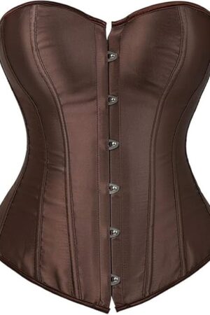 Women Strapless Satin Bustiers Corset Top Sexy Tight Lace Up Waist Wrapped Lingerie Cincher Corselet for Wedding Party